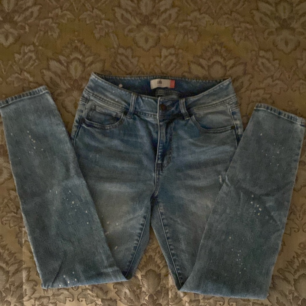 CAbi Cinch Skinny Distressed Jeans